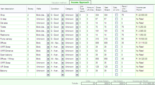 Commercial income example